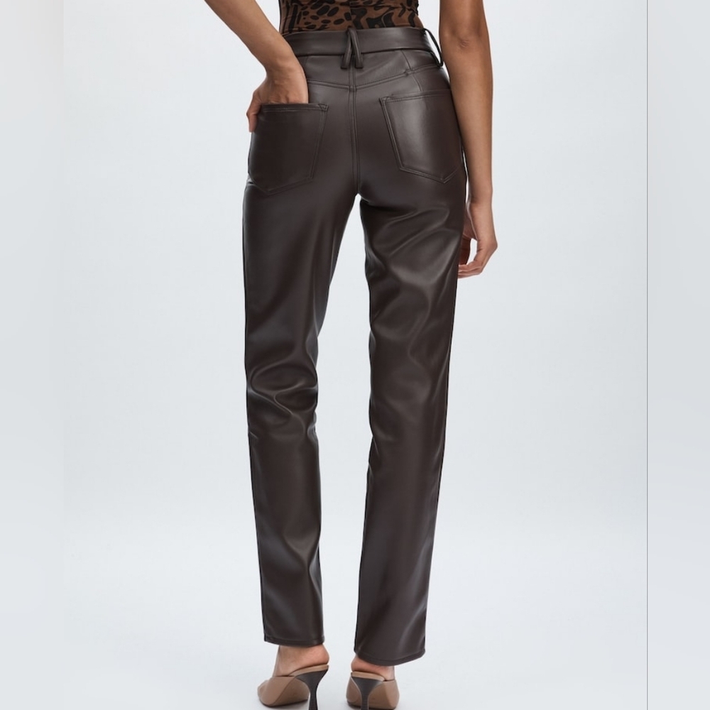$198 Good American Good Icon Better Than Leather Pants - Picture 10 of 16